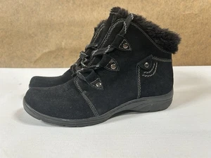 Earth Origins Crowley Mujer Botines, Con Cordones, Gamuza Talla 7.5 M Negros, Usados en Excelente Condición - Imagen 1 de 7