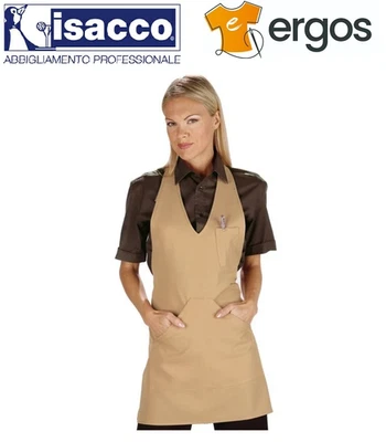 Isacco GREMBIULE BISTRO Corto Biscotto Bar Gelateria Sala Cameriere Pasticceria - Immagine 1 di 2