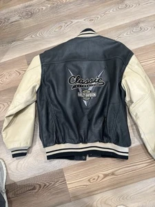 Vintage Harley Davidson Leather Jacket Classic Varsity Style Biker Size MEDIUM - Picture 1 of 10