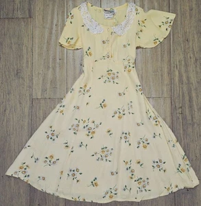 Vtg 90s Byer Amy Too! Short Sleeve Long Sundress Size 6 W/ Shoulder Pads  - Picture 1 of 12