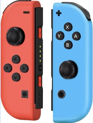 Nintendo Switch JoyCon X Neon Red and Blue Set WITH -HYPERTAG - NFC Tag - Image 1 of 4