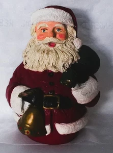 Roly Poly SANTA Claus handbemalt Künstler signiert - Bild 1 von 6