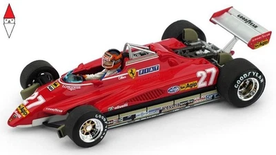 1/43 BRUMM FERRARI F1  126C2 N 27 BRAZILIAN GP 1982 GILLES VILLENEUVE RED - Immagine 1 di 3