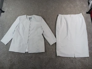 BMI Studio 18 Damen Outfit Jacke Rock weiß Polyester gefüttert - Bild 1 von 18