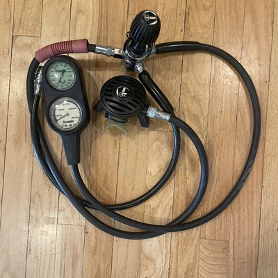 U.S. Diver Octopus Conshelf 21 Regulator With Oceanic 3 Gauge Console As Is - Image 1 of 4