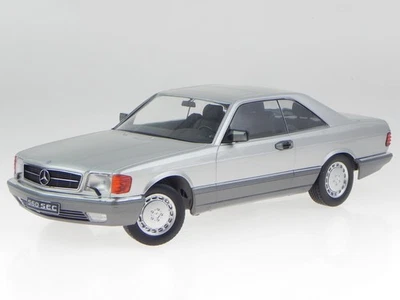 Mercedes C126 560 SEC 1986 plateado metálico diecast modelo coche 180332 KK 1:18 Foto 1 de 4