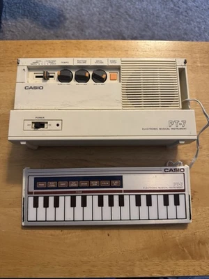 Винтажный CASIO PT-7 электронный музыкальный инструмент редкая - Изображение 1 из 4