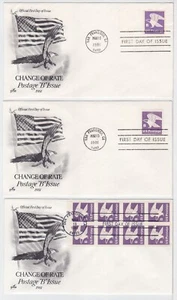 TurtlesTradingPost- Eagle B Rate Set- 1981 FDC #1818-20 Artcraft- 3 Covers - Picture 1 of 1