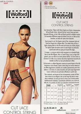 Wolford Cut Lace Control String Color: Capri / Nude Size: Small 69551 - Image 1 of 4