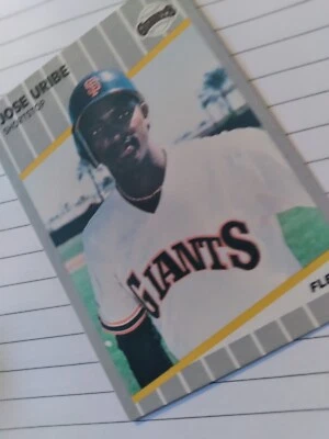 Rare Birthday Rare #345  Jose Uribe Player F L E E R The Giants - Image 1 of 4
