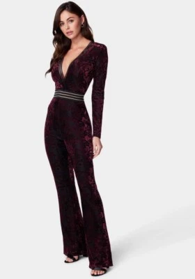 Nuevo con etiquetas Mono Bebe Terciopelo Burnout Manga Larga Pierna Acampanada Para Mujer’s XL Foto 1 de 4