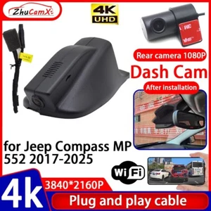 Plug and Play 2160P Wifi DVR Dash Cam Camera for Jeep Compass MP 552 2017-2025 - Picture 1 of 20