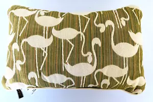 PILLOW Flamingos in Everglades TAPESTRY 18X12" NEW lumbar, breakfast - Picture 1 of 4