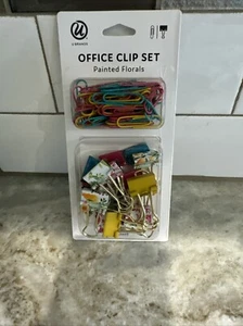 Paper clips, Office Clip Set, Painted Florals, 80 Count, U Brands - Picture 1 of 1