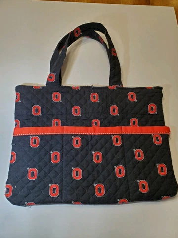 Ohio State University Buckeyes Quilted Purse Tote Bag Handbag Cover