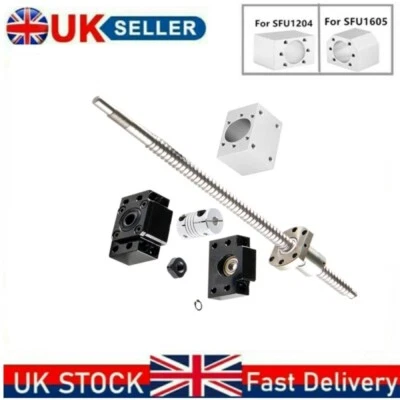 SFU1605/1204 BallScrew L350mm-1500mm Set with Ballnut Housing Couplers & BK/BF12 - Image 1 of 4