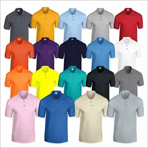 Mens DryBlend Jersey Poloshirt Casual Work Leisure Wear Polo Tee T Shirt GILDAN - Picture 1 of 19