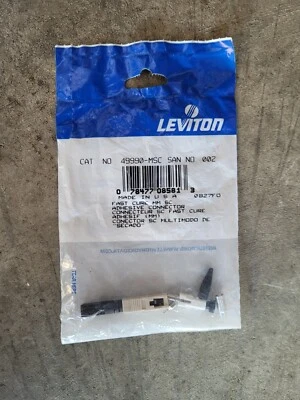49990-MSC LEVITON Fast-Cure SC Fiber Optic Connector (Beige), OM1/2 (Multimode), - Image 1 of 3