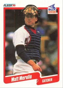 1990 Fleer Baseball Rookie Card Matt Merullo Chicago White Sox #542 - Picture 1 of 2