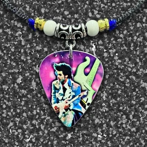 Handmade Prince Tribute Aluminum Guitar Pick Necklace - Picture 1 of 2