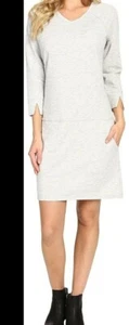 Royal Robbins Women's Tencel Terry Sweatshirt Dress Heather Grey Size M - Picture 1 of 10