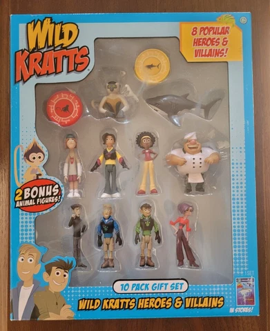 Wild Kratts Hereos & Villians - 10 Pack Gift Set - Still Sealed Cover