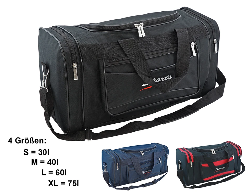 Gym Bag Shoulder Travel Bag Casual Touring Holiday - 4 Sizes up to 75L - Image 1 of 4