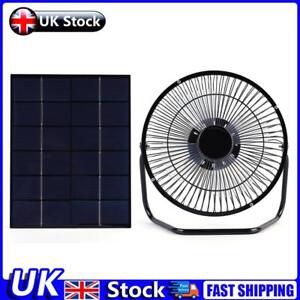 7W 6V Solar Panel with 8in USB Exhaust Fan Ventilator for Pet Dog Chicken House 