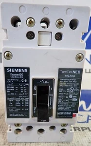 Siemens NEB Circuit Breaker Frame EG NEB3B100 100A 35kA @ 480VAC  - TESTED - Picture 1 of 7