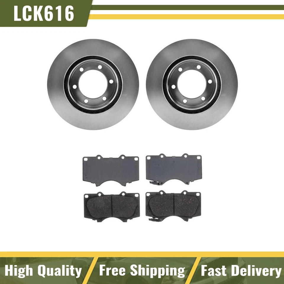 Rotores de freno delanteros y pastillas de freno de cerámica Raybestos para Toyota Tundra 2004-2006 Foto 1 de 4