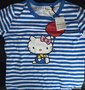 Chinti Parker T Shirt Hello Kitty Balloon Tee Top Striped Cotton size S - Picture 1 of 5