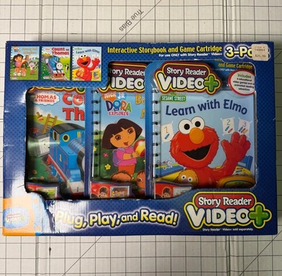 Story Reader Video Plus 3 Pack Elmo Dora Thomas Interactive Books New Ships Fast - Image 1 of 2