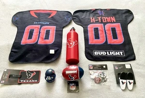 Houston Texans 8-teiliges Neuheit Set Handtücher, Chip-Clips, Taschenanhänger, Fußball usw. Neu mit Etikett - Bild 1 von 6
