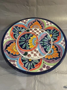 Mexican Talavera  Plate  Decorative  11.5 Diameter - Picture 1 of 4