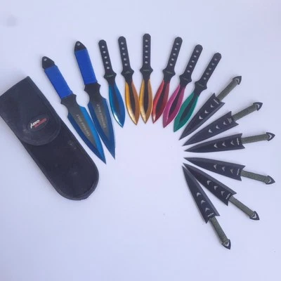 Lote de 14 facas de arremesso Perfect Point caça ninja combate 9" e 6,5" - Imagem 1 de 4