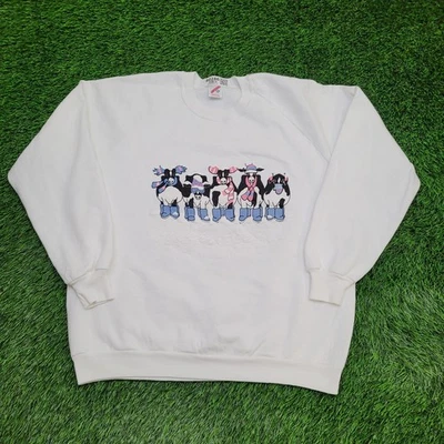 Sudadera Vaca Divertida Vintage Años 80 Mujer 2XL 24x26 Suelta Invierno Foto 1 de 4