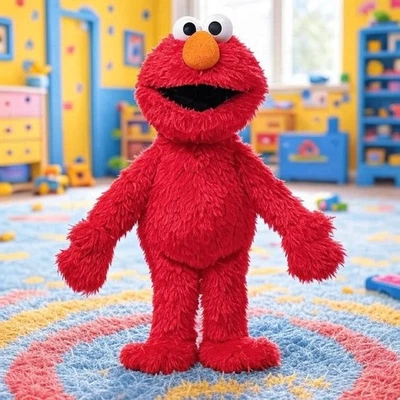 Sesame Street Elmo Plush Toy – 10 Inch Soft Red Stuffed Animal Doll - Image 1 of 3