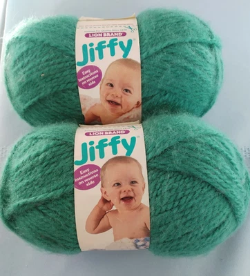 2 madejas de hilo Jiffy marca León 3 oz. Acrílico Country Green 181-4-3733 Foto 1 de 3