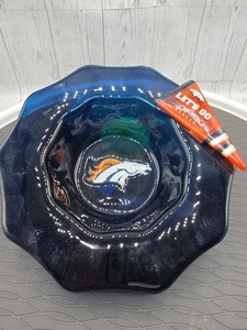DENVER BRONCOS GLASS DIP BOWL - Picture 1 of 4