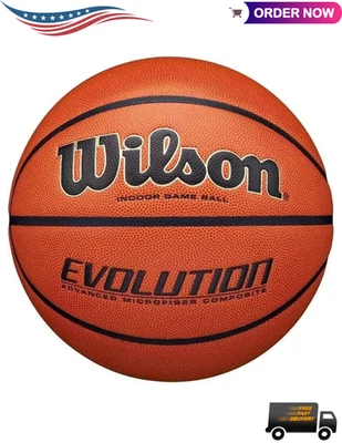 WILSON Men's Evolution Game Basketball (29.5) - Official Size 7 free shipping