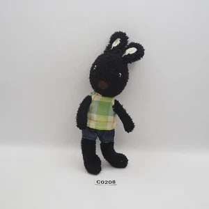 Le sucre C0208 Black Santan Rabbit Bunny Plush 7" Stuffed Toy Doll Japan - Picture 1 of 5