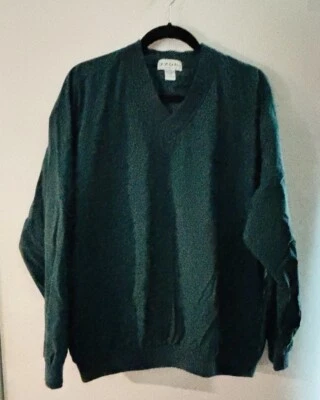 Camisa Pullover Izod Verde Rompevientos Cuello en V Manga Larga Para Hombre Talla Mediana Foto 1 de 4
