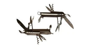 2-Pk Stainless Multi Tools 7-in-1 Pocket Knife Can Opener Corkscrew Scissors   - Picture 1 of 5