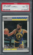 1987 Fleer Basketball #16 Joe Barry Carroll PSA 8