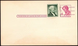 US Postal Card Scott # UX48 - 4 Cents Red Violet Uprated Abraham Lincoln Issue - Picture 1 of 1