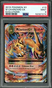 PSA 9 Pokémon XY Evolutions M Charizard EX 2016 ultra raro 13/108 tarjeta como nuevo - Imagen 1 de 2