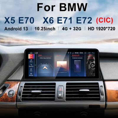 10.25" Android Screen Display Upgrade CarPlay Multimedia for BMW X5 E70 X6 E71 - Image 1 of 4