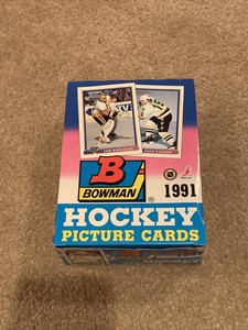 1991 BOWMAN HOCKEY CARDS BOX, 36-PACKS, 14 CARDS PER PACK, PREMIER EDITION