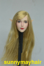 1/6 SUPER DUCK Elf Girl Head Blonde Hair Head Sculpt Fit 12'' Action Figure Body
