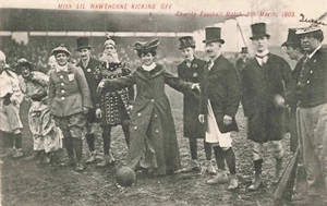 1905 Edwardian postcard Bristol City FC charity match Lil Hawthorne - Picture 1 of 2